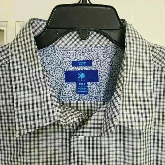 Egara Men's Long Sleeve Button Down Shirt 2XLT Gray Lavender Casual Office Fall - Picture 3 of 10